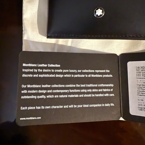 Montblanc Black Leather Card Holder - Picture 6 of 8